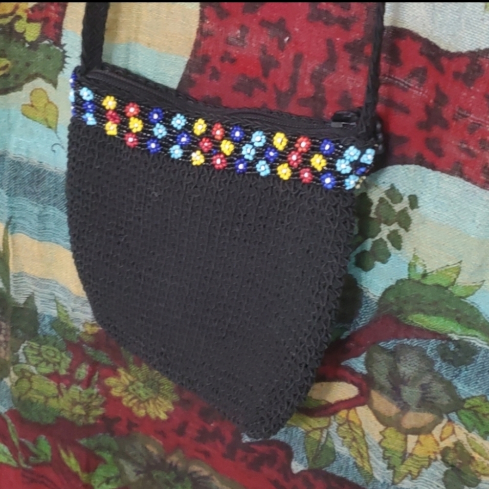 vintage crochet purse